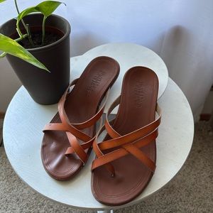 Cognac sandals